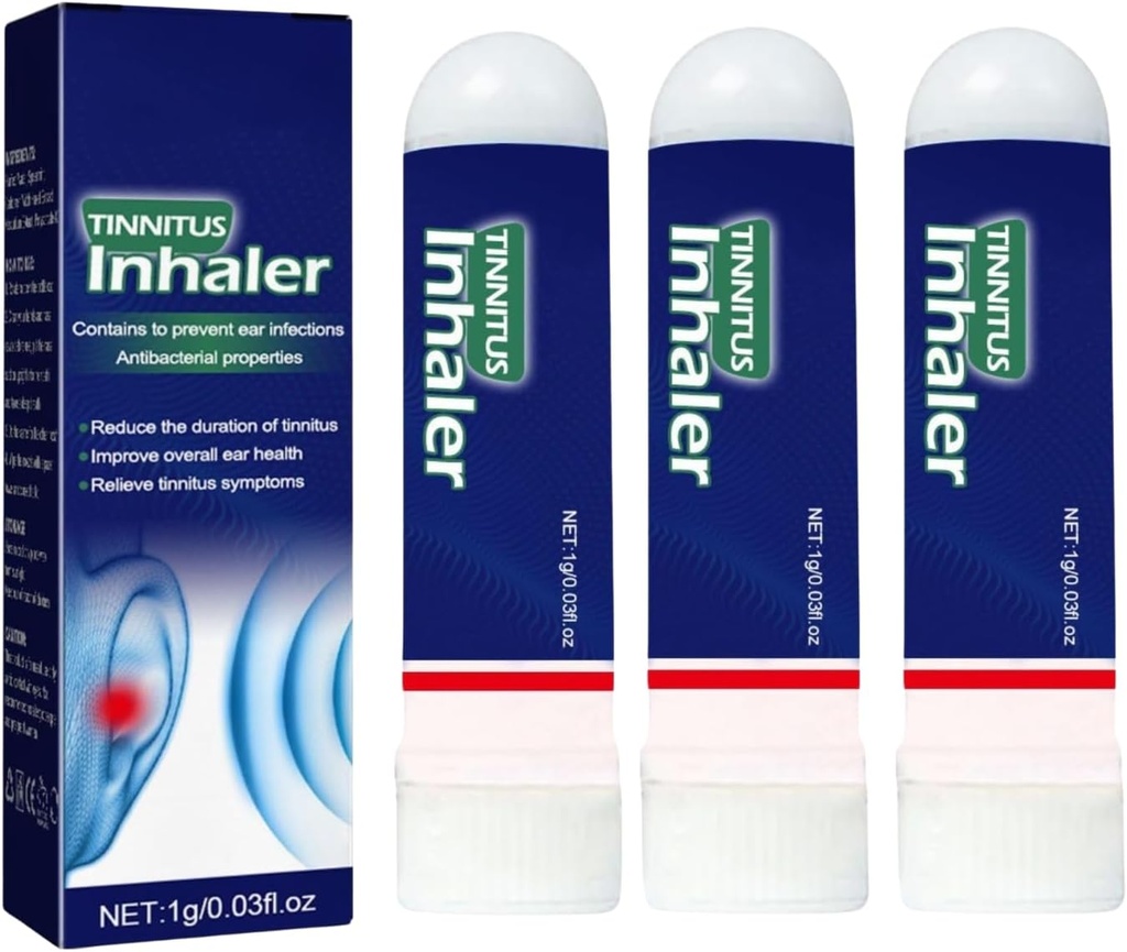 3Pcs Echo Ease Tinnitus Inhaler, Echo Ease for Ear Ringing, Echo Ease Nhaler untuk Tinnitus Tinnitus Inhaler