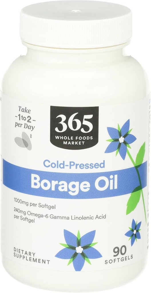 365 oleh Whole Foods Market, Borage Oil, 90 Count