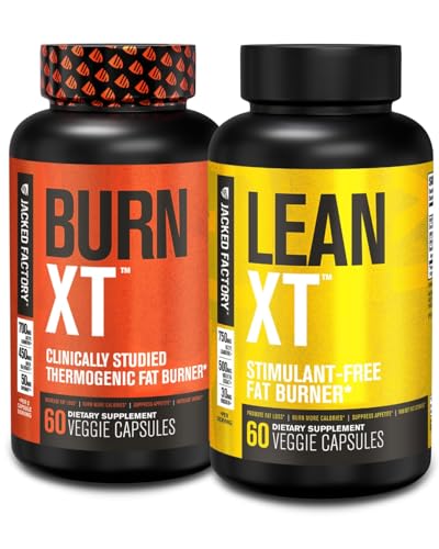 Jacked Factory Burn Next Thermogenic Fat Burner & Lean NeXT Caffeine Free Weight Loss Supplemen