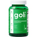 Goli SuperGreen Vitamin Gummy - 60 Count - Esculity Vitamin and Mineces - Plant - Based, Vegan, Gluten- Free & Gelatin Free - Kesehatan dari Dalam, Paket 1