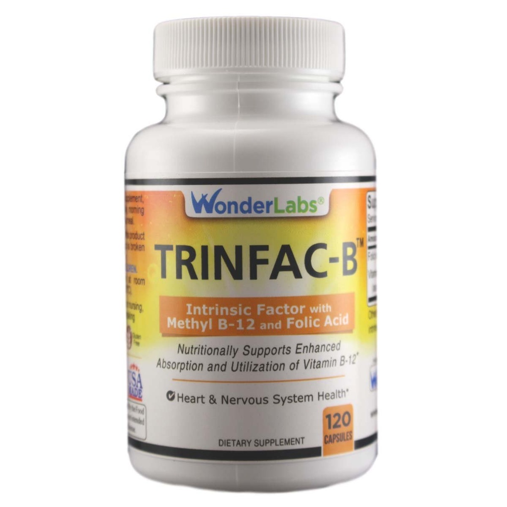 Laboratorium Wonder Factor Intrinsik dengan Acid Folic dan Vitamin B-1200mcg - 120 Capsules