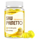 Melihat Palmetto untuk Perempuan - DHT Blocker Pertumbuhan Rambut - 500mg Mampu Saw Palmetto Gummies untuk Rambut, Kulit, Nails Wellness, Mango-Pineapple Flavor - 60 Gummies
