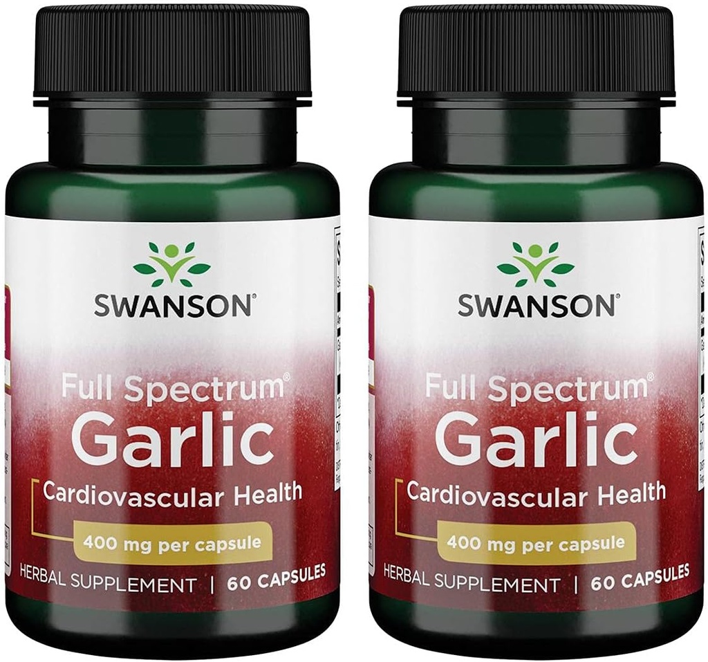 Swanson Full Spectrum Bawang putih (Cloves) 400 Miligram 60 Capsules (2 Paket)