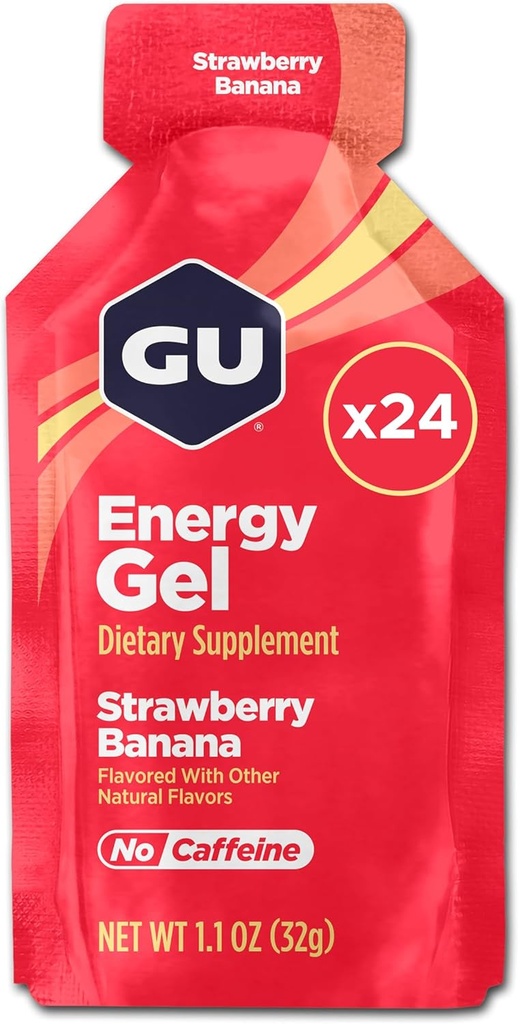 Energi Gel Olahraga Gel Energi, Strawberry Banana, 24 Count Box