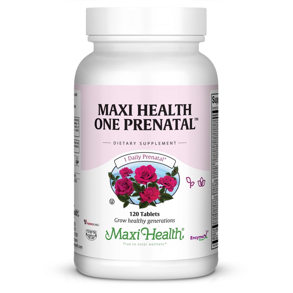 Prenatal Vitamin untuk Perempuan - Satu Daily Prenatal Vitamin dengan Besi, Foline, Cholin, D3, dan Esculity Nutrients - Suplemen Absorpsi Tinggi untuk Kehamilan dan Preception - 120 Tablets