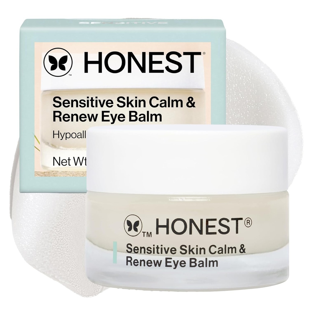 Sensitive Kecantikan Jujur Skin Tenang + Renew Eye Balm 124; Moisturizing + Firming 124; Munafallergenik, Frauler Bebas, Vegan 124; 0.5 oz