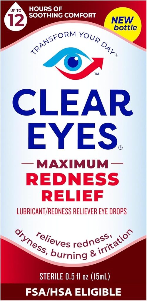 Clear Eyes 124; Maksimum Redness Relief Eye Drops 126; 0.5 FL OZ