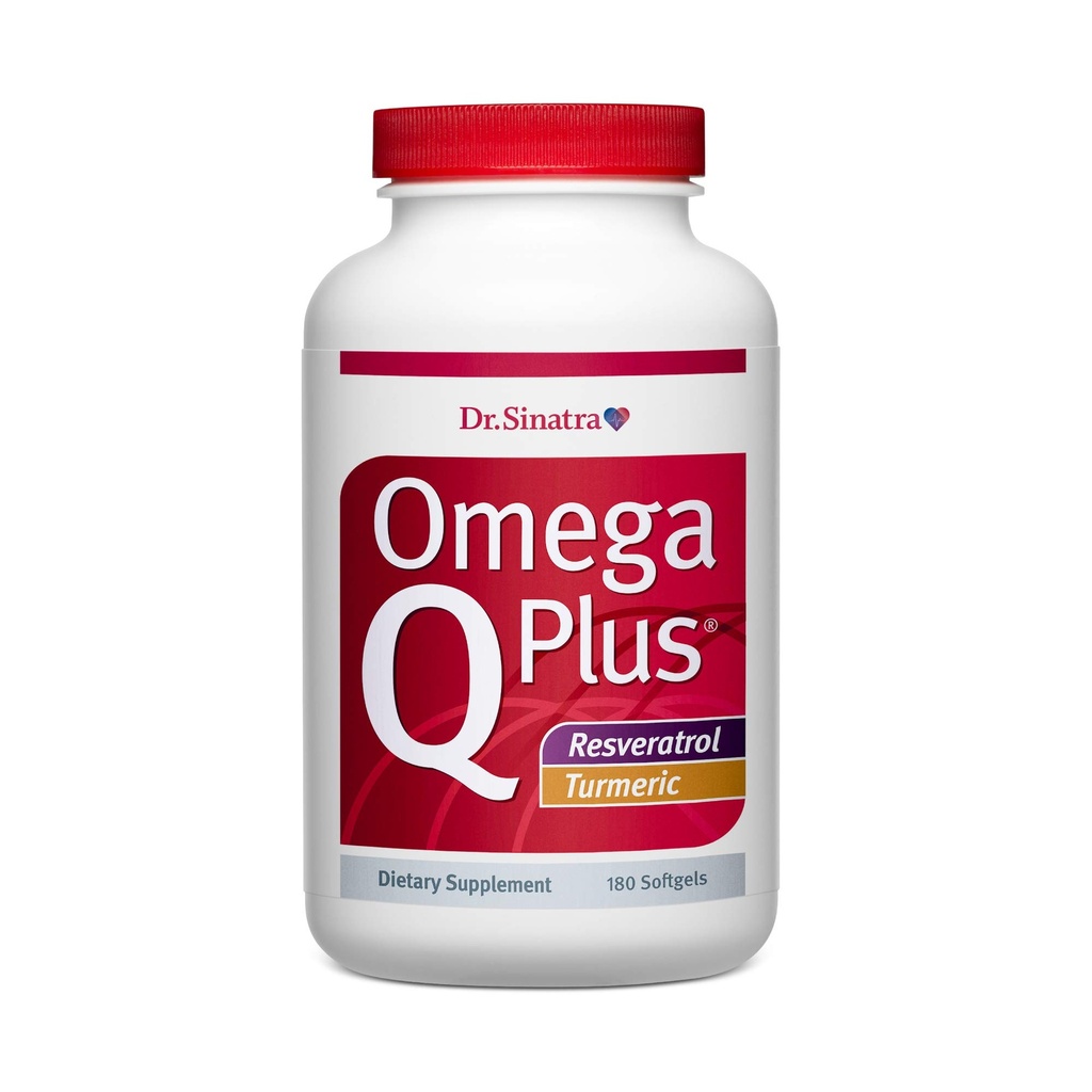 Dr Sinatra Omega Q Plus Resveratrol dan Turmeric - Omega-3 Tambahan dengan CoQ10 Dukungan untuk Ceally Blood Flow dan Kesehatan Inflammatory Response (90 Hari Suppply)