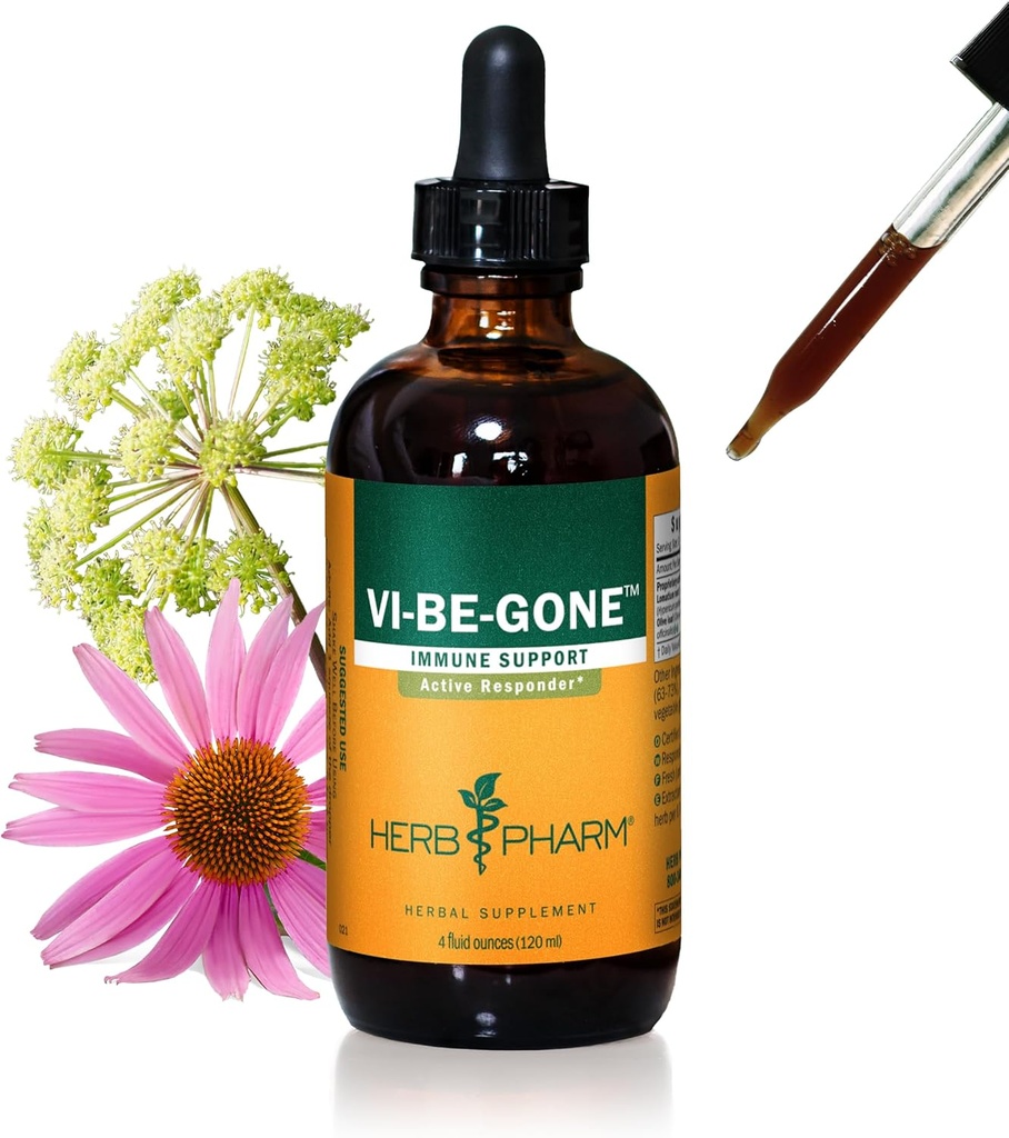 Herb Pharm Virattation Cair Herbal Formula dengan Lomatium untuk Dukungan Sistem kekebalan Aktif - 4 Ounce