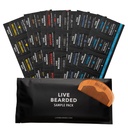 Live Bearded Oil and Butter Grooming Kit Sample Pack with Comb, Bonus Gift-All- Natural Ingreations Shea, Argan, Jojoba - Growth Support