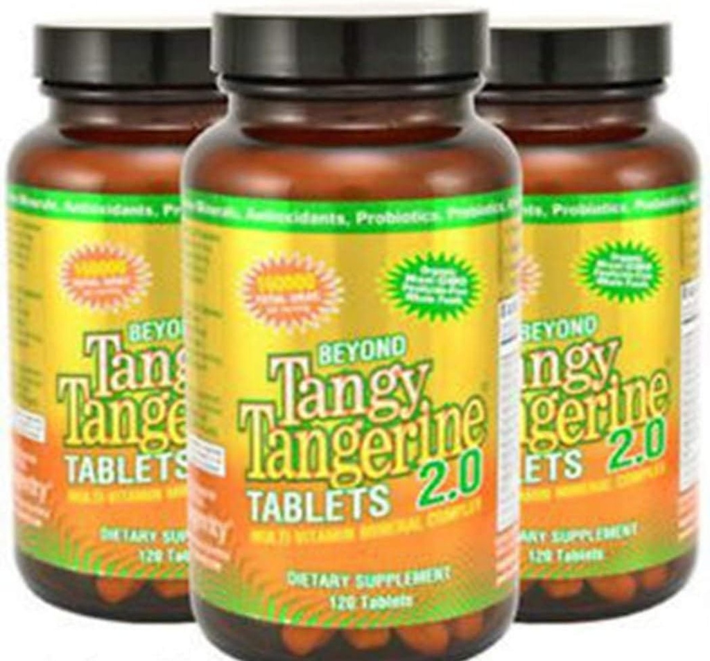Umur muda melampaui Tangy Tangerine 2.0 Multi- Vitamin & Kompleks Mineral - Dibuat dengan Natural & Whole Foods 124; 160.000 OrAC 126; 120 Tablet - 3- Pack