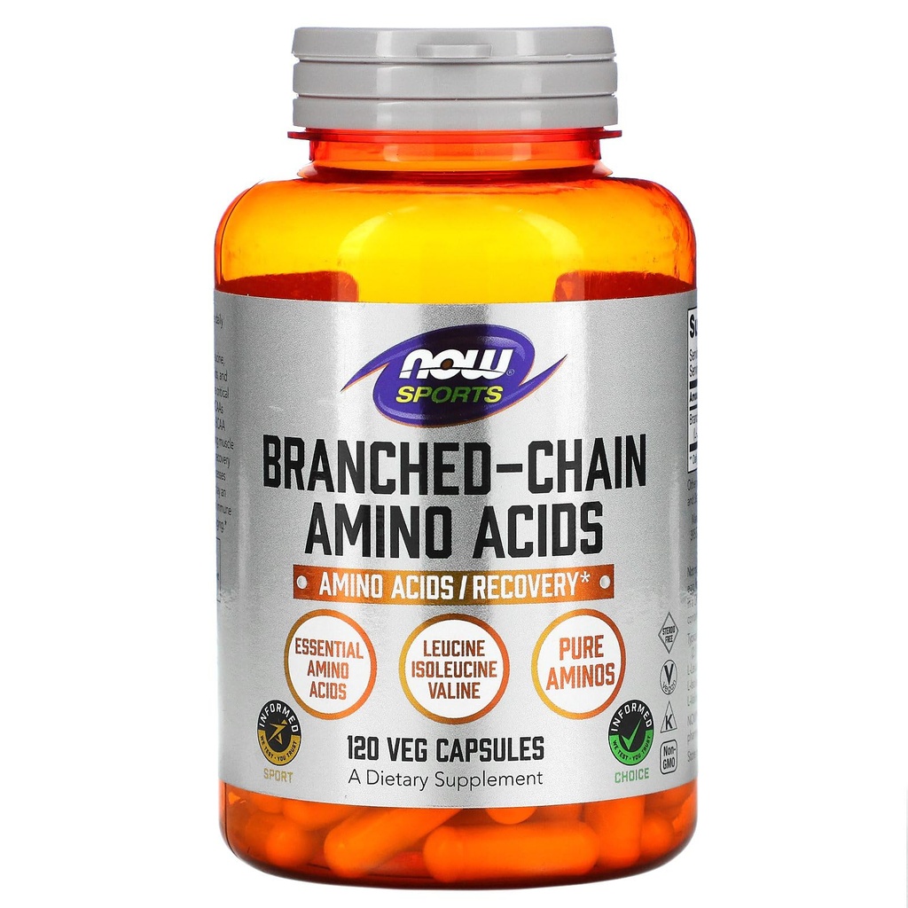 NOW Foods Branch- Chain Amino (BCAA) 800mg, 120 Capsules