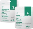 Suplemen Otak untuk Memori dan Fokus 124; 2-Month-Supply 124; 800mg L tyrosine Dopamin Suplemen + 500mg Alpha GPC Choline 124; Concentration Suplemen