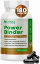 LaPura Power Binder Blend - Detox & Cleanse dengan Aktifasi Charcoal, Powder Chlorella Organik & Slippery Elm Extract - Membantu Melengkapi Gas & Bloting - Promotes Detoksifikasi Alam - 180 Capsules