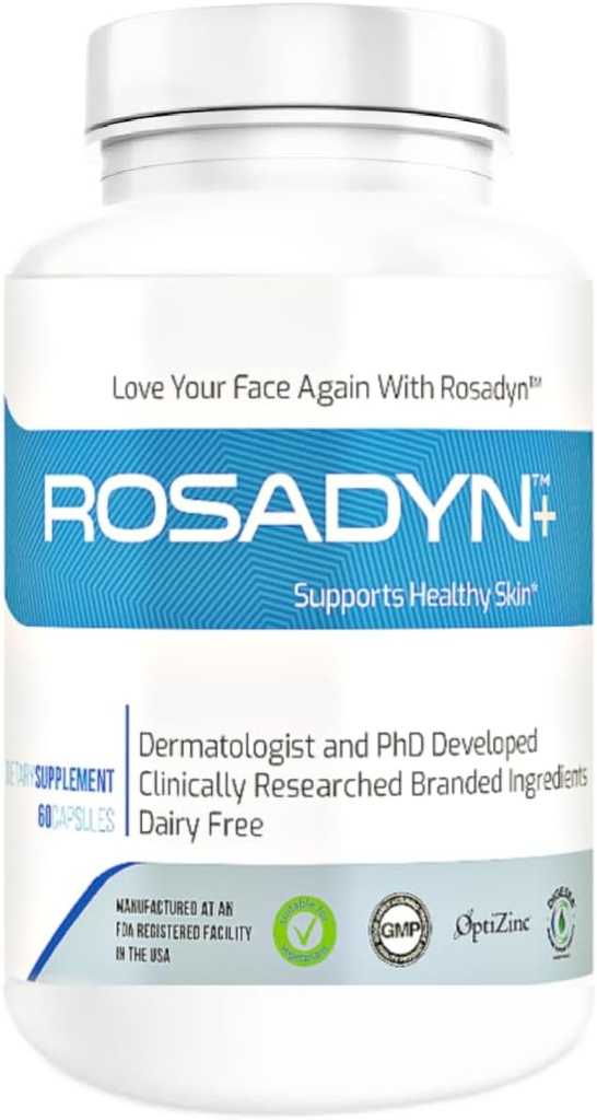 Rosacea Skin Care Suplemen untuk Redness of Face, Eye and Nose 124; Target Root Penyebab Gejala