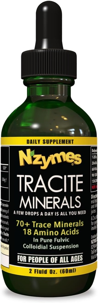 Nzymes ® Tracite Minements for People, Trace Mineral Drops and Acids - Made in The USA