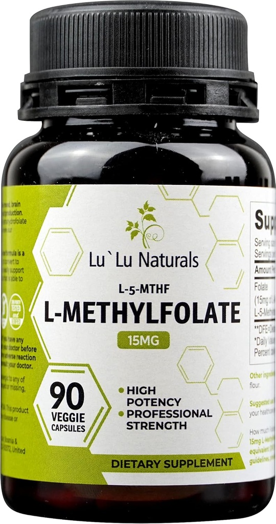 Lu 'Lu alburals L- Methylfolat 15mg Teroptimasi dan Aktif Acid Folic. 90 Vevgie Caps Metil Foil, L-5-mthf