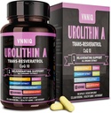 Urolithin A Suplemen, 9-in- 1 Kompleks dengan Urolity- - -Trans- Resveratrol, CoQ10, dan 6 Antites-Aging, Pendukung Anti- Aging, Reparts Cellular, Energi & Fokus -180 Kasules