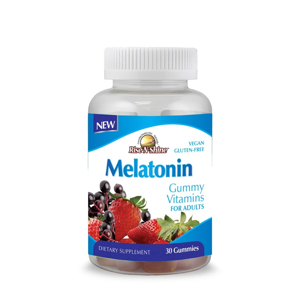 Rise- N- Shine Melonain Dewasa Gummies 5mg dari Melonalin per Gummy Serving 30 Count