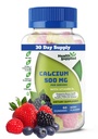 Calcium 500mg dengan Vitamin D3 1000 IU Gummies: 124; Daily Dietary Suplement Amore, Bone Strose, Growth, Teeth 124. untuk Dewasa, Remaja, Anak-anak Besar Tasting Natural Berry Flavor Vitamin Gummy