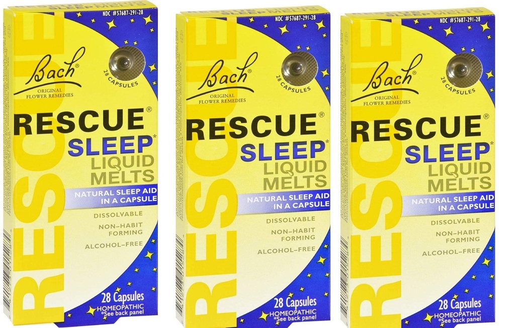 Bach Rescue Sleep Liquid Melts, Dissolable Capsules 28 ea (Paket 3)