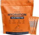 Tipe Hidration Zero Clean + Electrolytes Minum Mix (30 Paket Single- Serving) - Advanced Hidration untuk Setiap Pekerjaan (Tangerine)