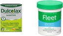 Dulcolax Overnight Relief Laxative for Gentle Constipation Relief, Bisaceyl 5 mg Tablets, 50 Count & Fleet & Fleative Glycerin Supportation for Adult Constipation, Adult Laxative Jar Aloe Vera, 50 Ct