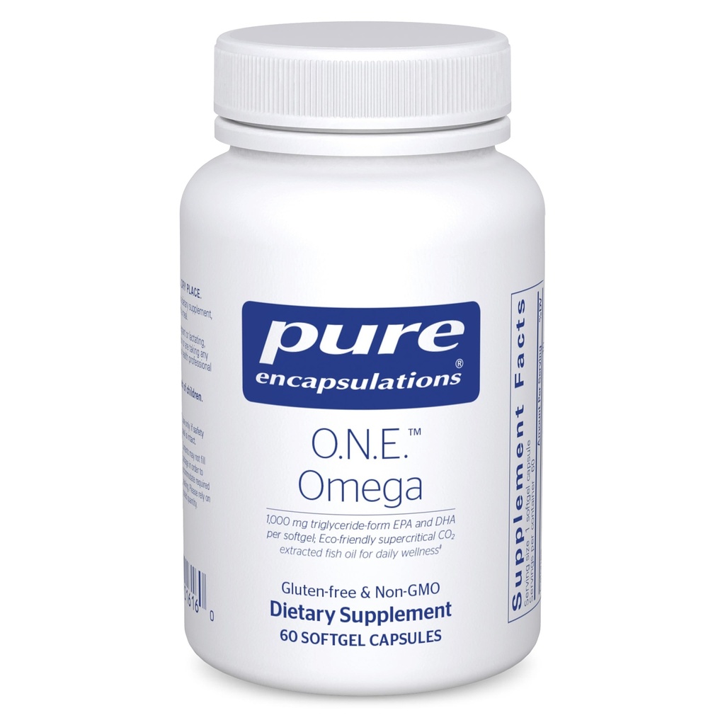Ensulasi murni O.N.E. Omega - Tambahan Minyak Ikan untuk Kesehatan Jantung, Joints, Skin, Mata, dan Mata,