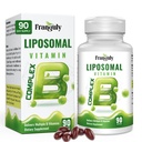 Kompleks Lipomal B Designed untuk Absorpsi Tinggi B Vitamin dengan Choline Inositol B1, B2, B3, B5, B6, Biotin, Folaylated B12- Imune, Energy, Brain Heart Dukungan 90 Softgels