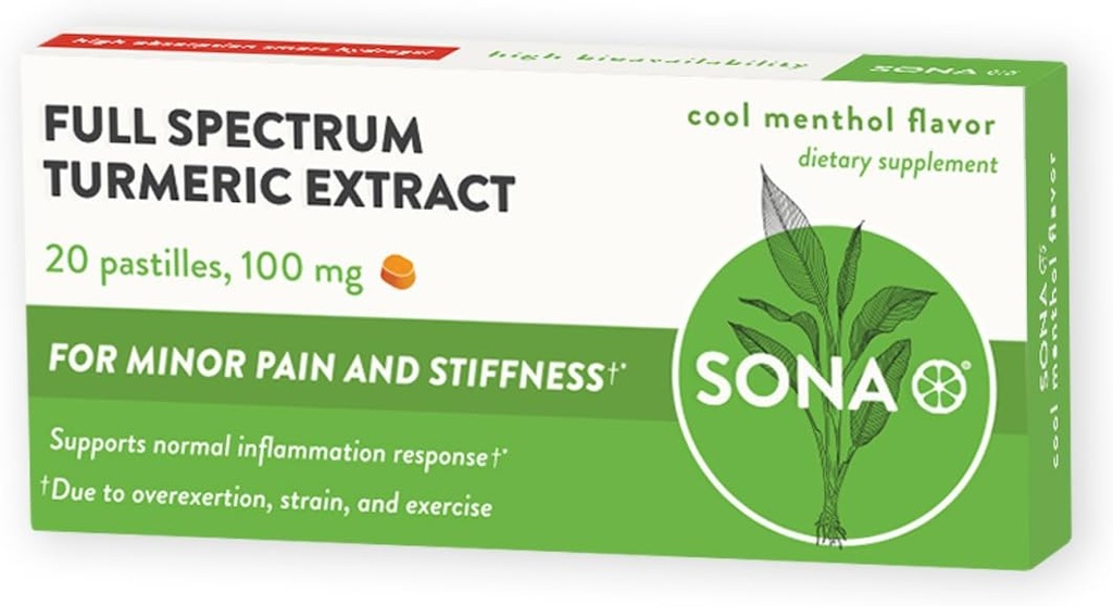 SONA Turmeric Pastilles, Disfungsi di mulut, 600% penyerapan lebih tinggi dari curcumin dibandingkan dengan kapsul