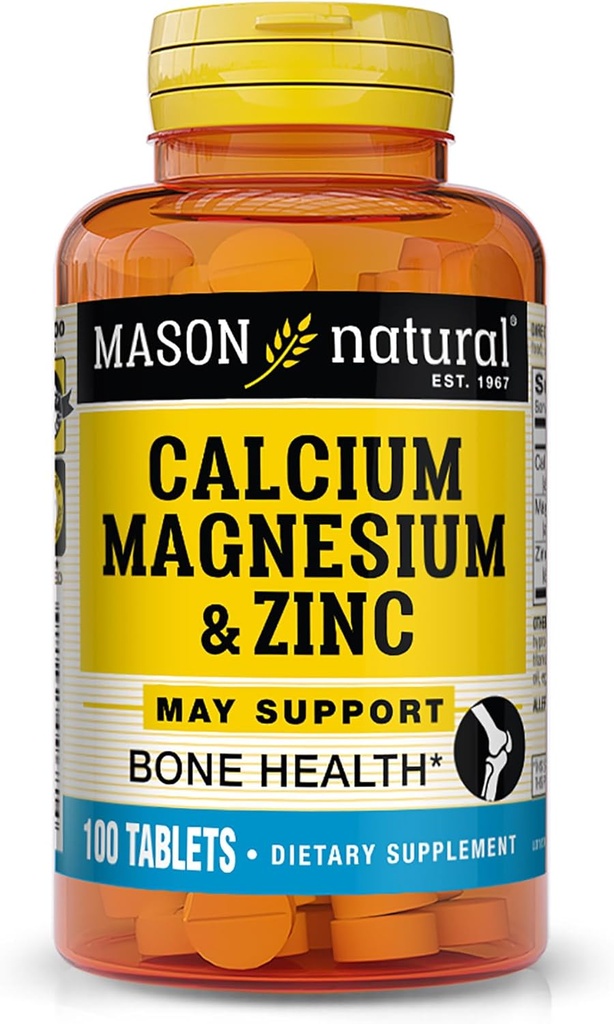 Mason Natural Calcium Magnesium & Zinc, 100 tablet