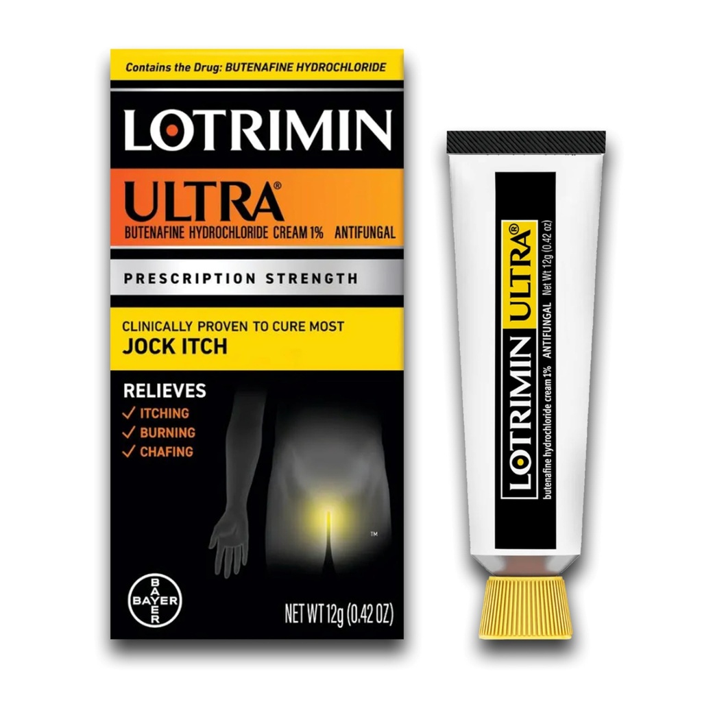 Lotrimin Ultra Jock Itch Cream - Powerful Butenafine Hydrochloride Treatment for Jock Itch, 0.42 Ounce (12 Grams) (Packing May Vary)
