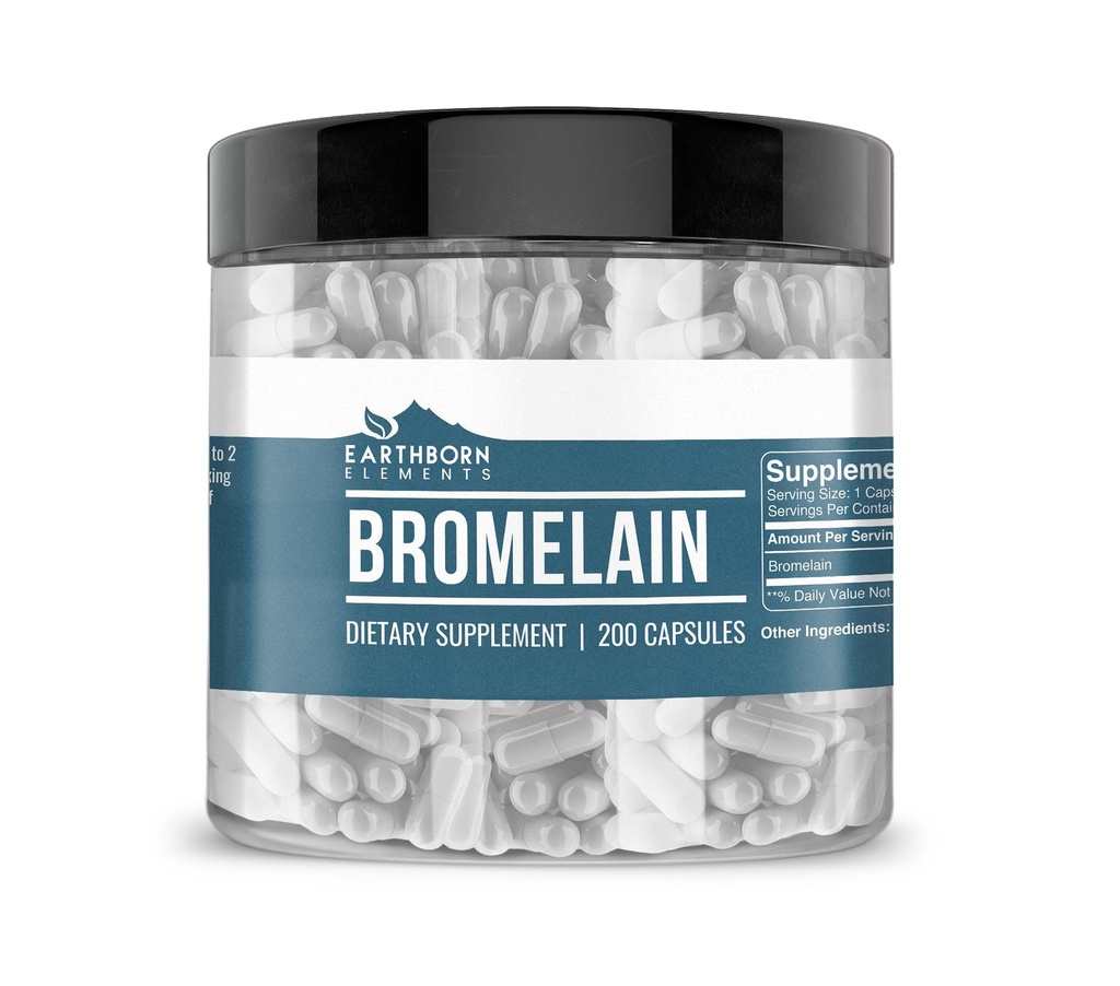 Elemen Terlahir di Bumi Bromelain 200 Kapsul, Murni & Tak Diencerkan, Tidak Ada Additives