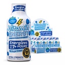 Vitamin Energy Immune + Extra Power Energy Shot Blue Raspberry 12 Pack, 260mg Natural Caffeine, B-Vitamin, Citicoline, Green Tea, Imunity & Focus Dukungan, Zero Sugar, Gluteng-Free 1.93 fl oz