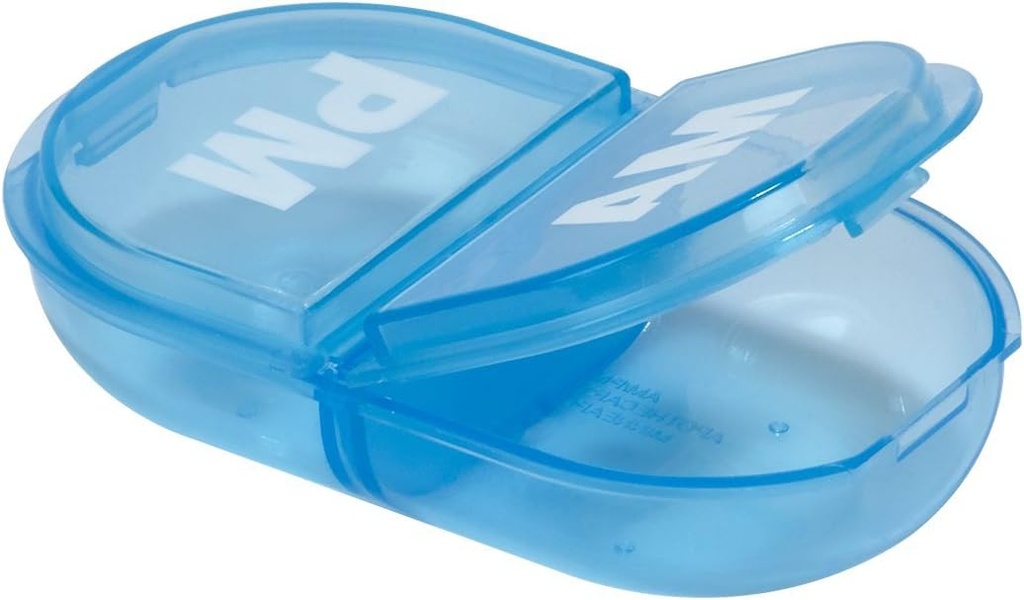 Ezy Dose Travel Pocket Pill Box and Medicine, Vitamin Container, Daily, AM PM Planner and Storage, Snap Comments, Pack of 6, Colros May Vary