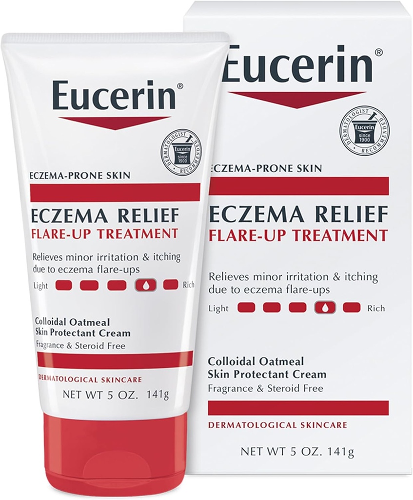 Eucerin Eczema Relief Flaret-up Treatment - Menyediakan Bantuan Langsung untuk Eczem- Prone Skin - 5 oz. Tabung