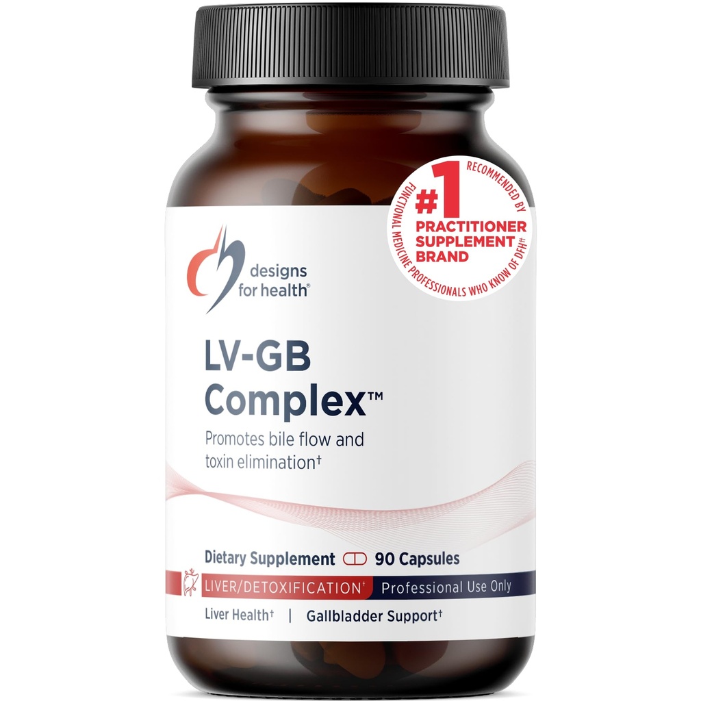 Desain untuk Kompleks LV-GB Kesehatan - Suplemen Detox Liver untuk Dukungan kandung empedu dengan Milk Thistle, Artichoke, Vitamin + Ox Bile Flow + Toxin Eliminasi (90 Capsules)