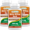 Terbaik Willow Bark Putih 400 mg 180 Capsules (180 Cacah (Paket 3)))