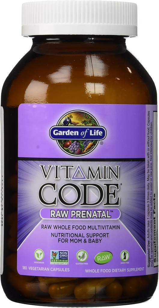 Garden Of Life - Vitamin Kode Raw Prenatal 180 Veggie Capsules