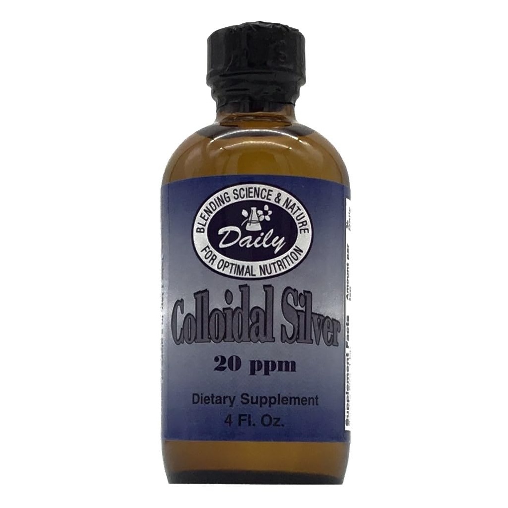 Daily Manufakturing Colloidal Silver, 20 plum (Food Grade) 4 fl oz