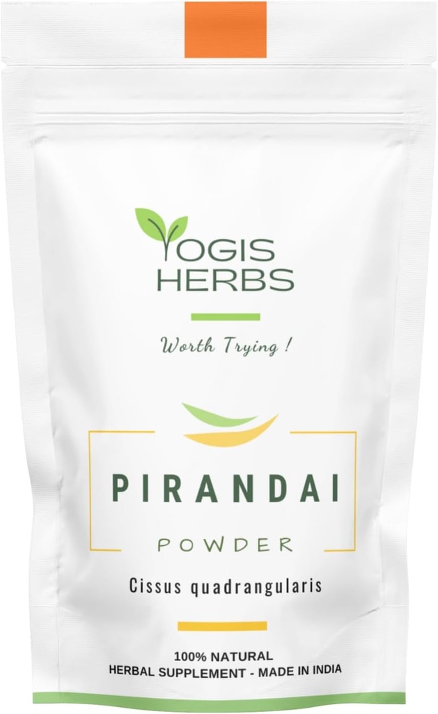 YOGIS HERBS Pirandai Powder (ClFS quadrangularis) - Herbal Suplemen (3.5 Ounce)
