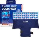 CryoMAX Reconable Cold Pack - 8- Hour Long- Lasting Cold Therapy Ice Pack, Adjustable Wearable Compress Straps, Best for Paid Relief, Injuries, Hip Surgery Swelling, and Migraines - T-Shape (1 Count)