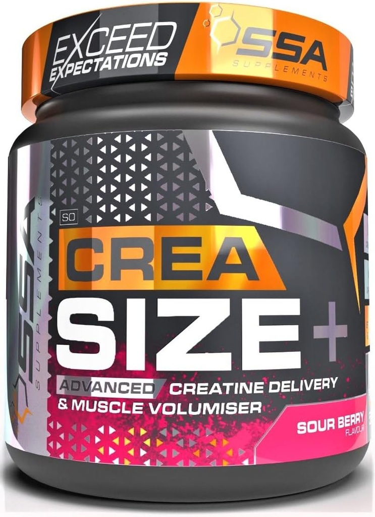 SSA Creatine Monohydrate Powder dengan D-Ribose for Muscle Gain dan Volumisasi, Rapid Muscle Recovery 124; Pure Micronized Creatine 124; Time Rilis Blade 124; 1.2lb (Melon Candy)