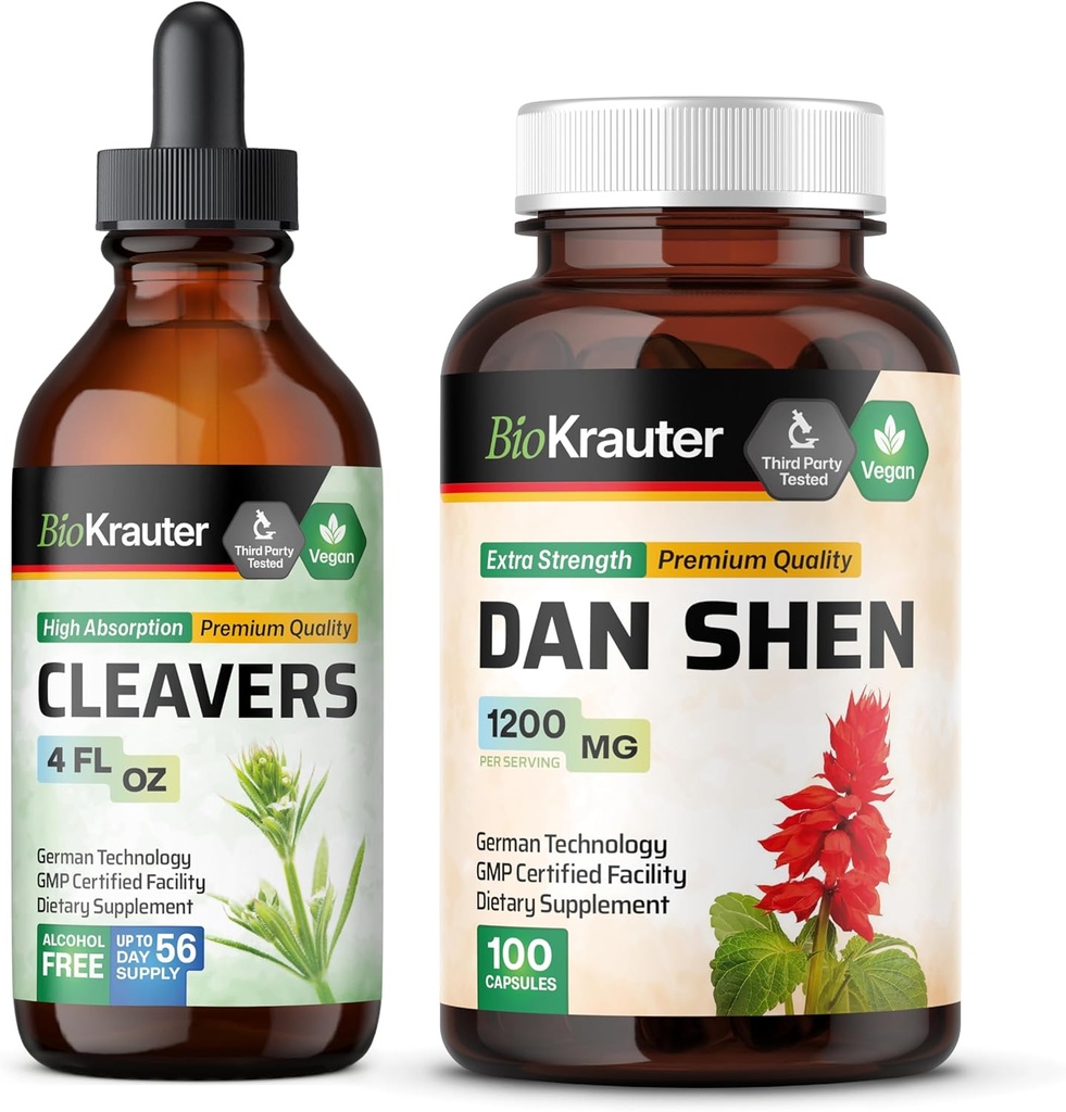 BIO KRAUTER Cleavers Tsuture 4 Fl Oz. & Dan Shen 100 Kapsul
