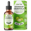 Soursop Graviola Liquid Drops 1900MG 2Fl Oz, Soursop Bitter Extraction Suplemen, Sleep Relax Dukungan dan Imune Boost - Gula Bebas, Natural Flavor, Kebaikan Herbal