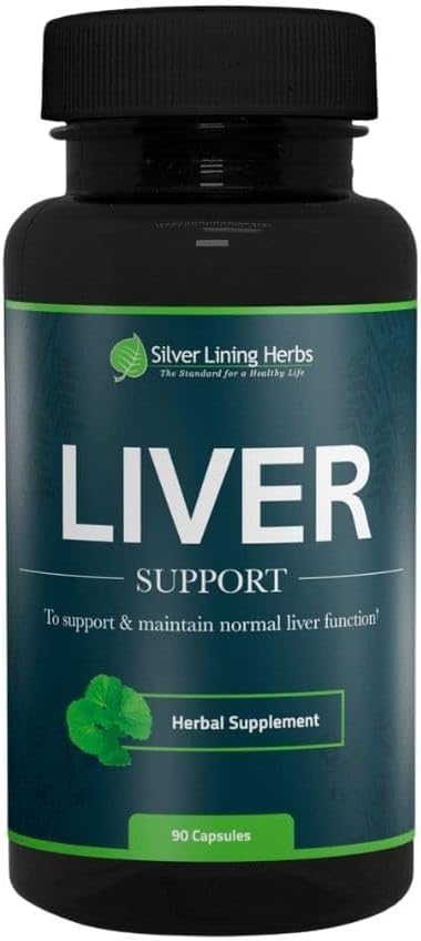 Silver Lining Herbs Liver Dukung - Herbal Dukungan untuk Membantu Mempertahankan Kesehatan Hati - Perawatan Hati Alam untuk Mendukung Imune Sistem dan Alergi - 90 Kapsul