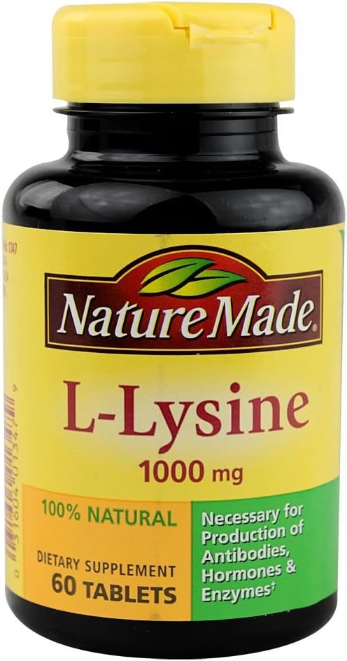 Alam Made Ekstra Kekuatan L- Lysine 1000 mg Tablet, 60 Count for Protein Synthesis (Paket 3)