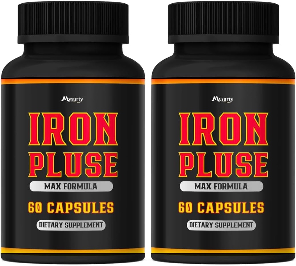 (2 Kemas) IronPulse Capsules Max Formula, IronPulse Max Dukungan Katup, Pil Pulse Besi, Pil Pulse Besi Dukungan, Paket 2