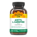 Country Life Acetyl L- Carnitine, 500 mg, dengan B-6 - 120 Vegan Capsules