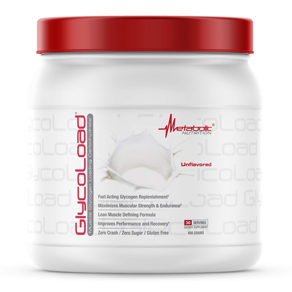 Nuklir Metabolik, Glycoload, 100% Micronized Cyclic Cluster Dextrin Carbohydrate powder, Muscle Glycogen Memuat Carbohydrate, Pra Intra Post Workout Suplemen, Unflashing, 600 gram (30 ser)